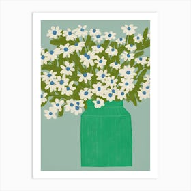 Daisies In A Vase 3 Art Print