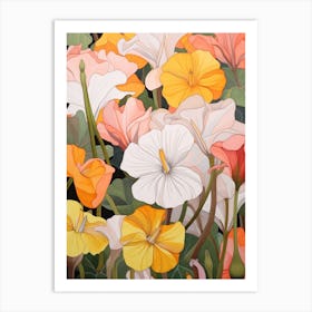 Nasturtium 5 Flower Painting Art Print