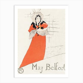 May Belfort (1895), 2, Henri de Toulouse-Lautrec Art Print