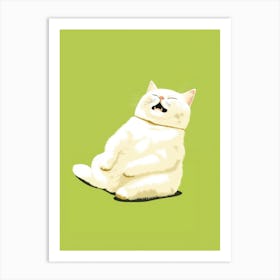 White Cat 6 Art Print