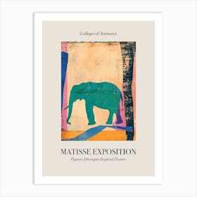 Elephant 3 Matisse Inspired Exposition Animals Poster Art Print