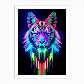 Neon Tiger 2 Art Print