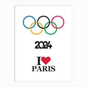 Paris 2024 Olympics logo is a sophisticated and distinctive work of art. Decorate the place as you wish.7 Art Print