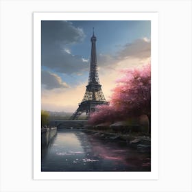 Eiffel Tower Paris France Dominic Davison Style 5 Art Print