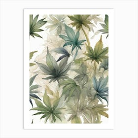 Marijuana Leaves Art Print