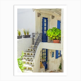 House On The Greek Islands Art Print