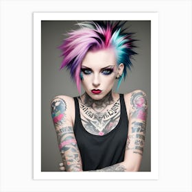 Pretty Punk Girl - Hall-O-Gram Creations 41 Art Print