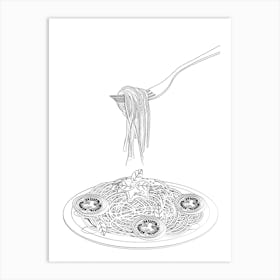 Spaghetti Line Art Art Print