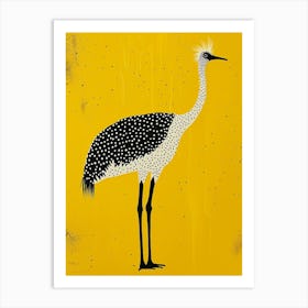 Yellow Ostrich 1 Art Print