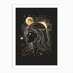 Astrology Woman Art Print