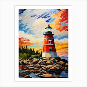 Sunset Lighthouse 1 Art Print