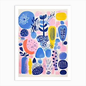 Melbourne Gardens Abstract Riso Style 1 Art Print