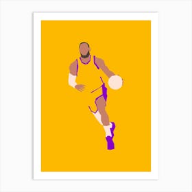 Basketball Player Dribbling 4 Art Print