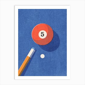 BALLS Billiards - ball 5 Art Print