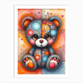 Cosmic Cuddles: The Stargazer Bear Art Print