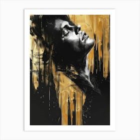 Gold And Black 110 Art Print