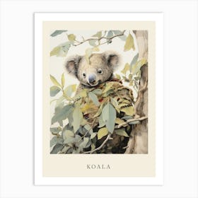 Beatrix Potter Inspired  Animal Watercolour Koala 3 Art Print