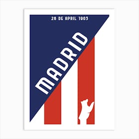 Madrid Atletico Art Print