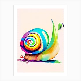 Full Body Snail Watercolur  1 Pop Art Art Print