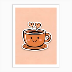 Cute Coffee Cup Art Print