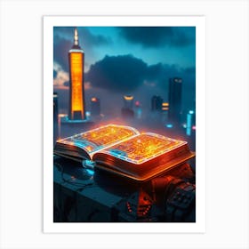 Futuristic Book Art Print