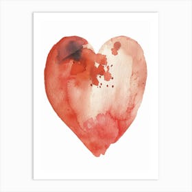 Heart Watercolor Painting Art Print