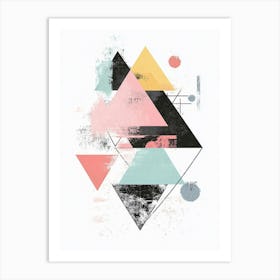 Abstract Triangles Canvas Print 1 Art Print