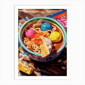 A Ramen Bowl Oil Painting 1 Art Print