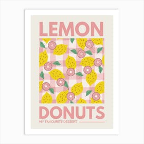 Lemon Donuts Art Print