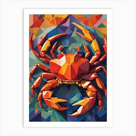 Crab Polygonal Art Print