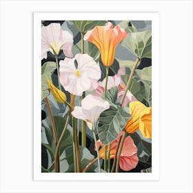 Nasturtium 4 Flower Painting Art Print