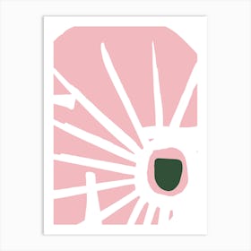 Pink Flower Abstract Art Art Print