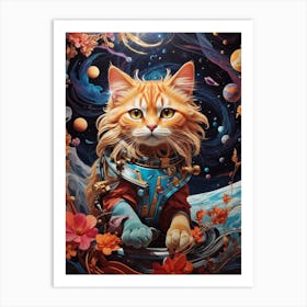 Cat In Space 2 Art Print