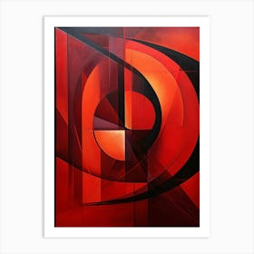 Dynamic Geometric Abstract Illustration 5 Art Print