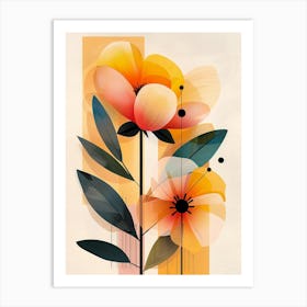 Abstract Floral Painting 1 Art Print