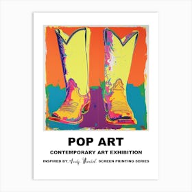 Poster Cowboy Boots Pop Art 1 Art Print