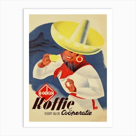 Kofia - coffee vintage poster, coffee poster Art Print