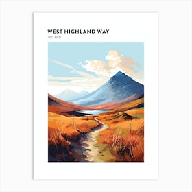 West Highland Way Ireland 4 Hiking Trail Landscape Poster Art Print