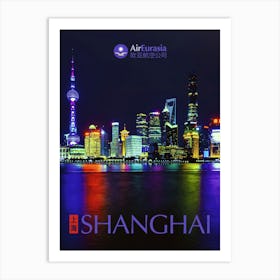 Shanghai at Night Art Print