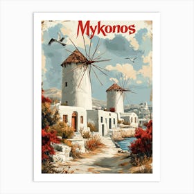 Mykonos Classic-style poster 1 Art Print