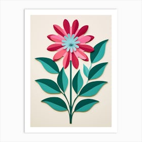 Cut Out Style Flower Art Veronica Flower 3 Art Print