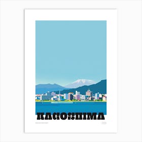Kagoshima Japan 2 Colourful Travel Poster Art Print