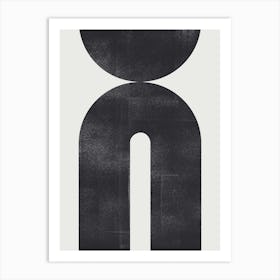 Abstract Arch Circle Neutral Art Print