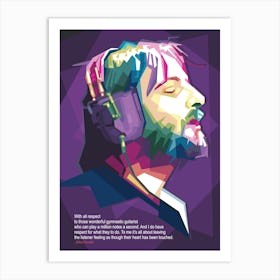 Elliot Randall WPAP Pop Art Art Print