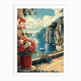 Capri, Italy Vintage Poster Art Print