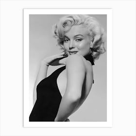 Marilyn Monroe Black And White Art Print