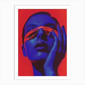 'Blue And Red' Art Print