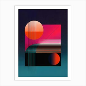 Neon and Geometry Art Print