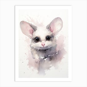 Light Watercolor Painting Of A Sugar Glider 5 Art Print