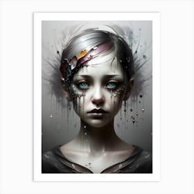 Girl With Dripping Eyes~ Escape Clause ~ Reimagined Art Print